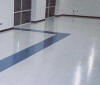 static control floor tile with inlay
