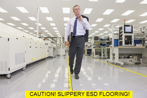 STOP Slippery ESD Flooring