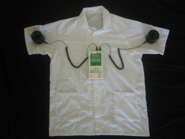 sleeve to sleeve testing of esd smocks for static control photo